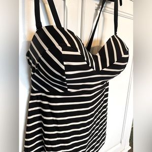 Stripe Swimsuit Tankini Top